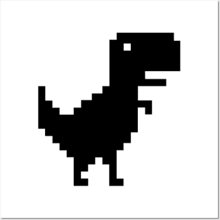 Pixel Dinosaur, No Internet Connection Posters and Art